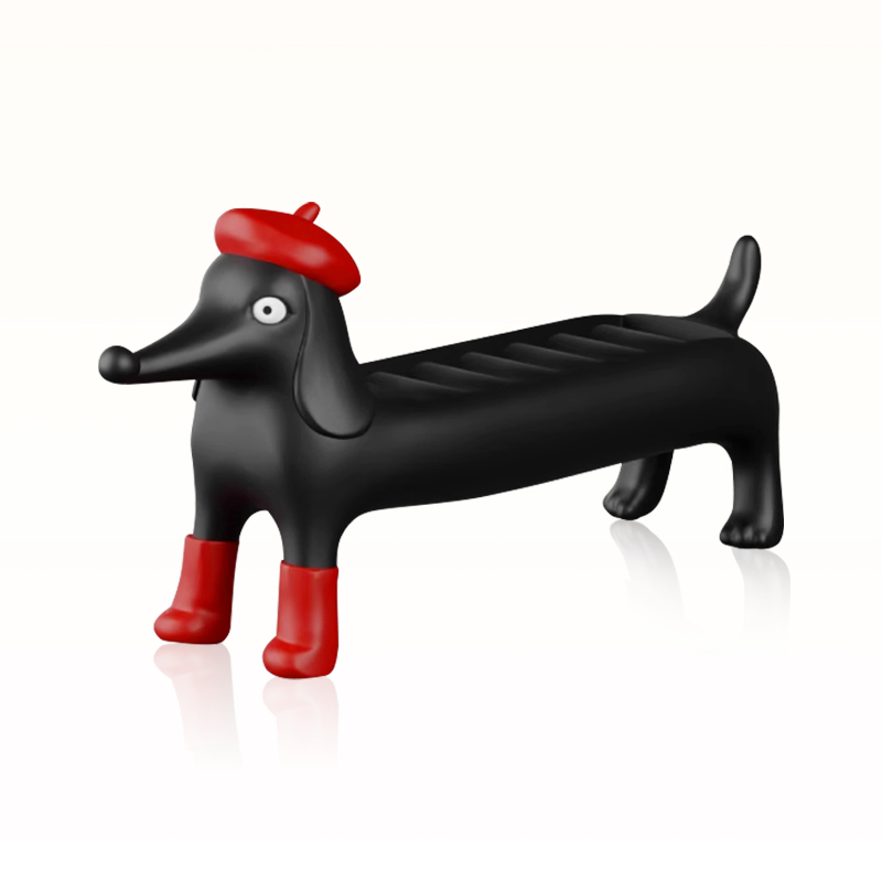 dog ring holder, dachshund jewelry tray, playful resin decor, animal ring stand, cute jewelry storage, Contistar Home