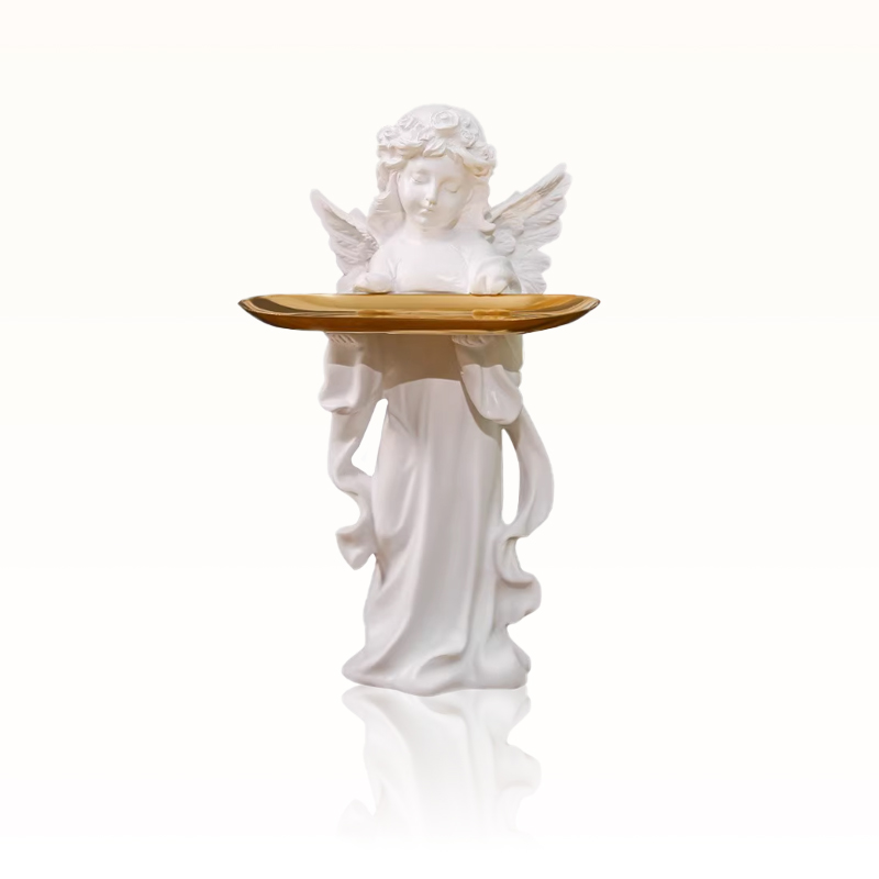 angel jewelry tray, resin ring holder, romantic vanity decor, whimsical organizer tray, angelic home decor, Contistar Home