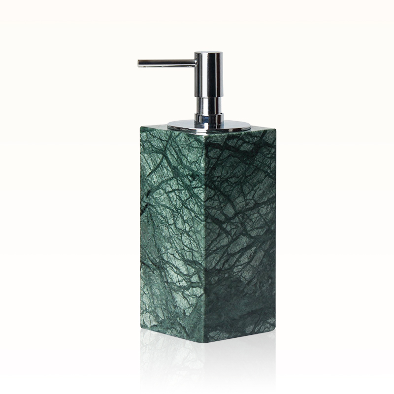 marble soap dispenser, resin pump bottle, luxury bathroom accessories, green marble decor, modern lotion dispenser, Contistar Home