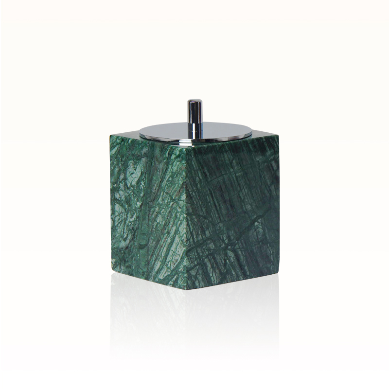 cotton jar, bathroom cotton container, resin cotton swab holder, marble vanity storage, green marble cotton box, Contistar Home
