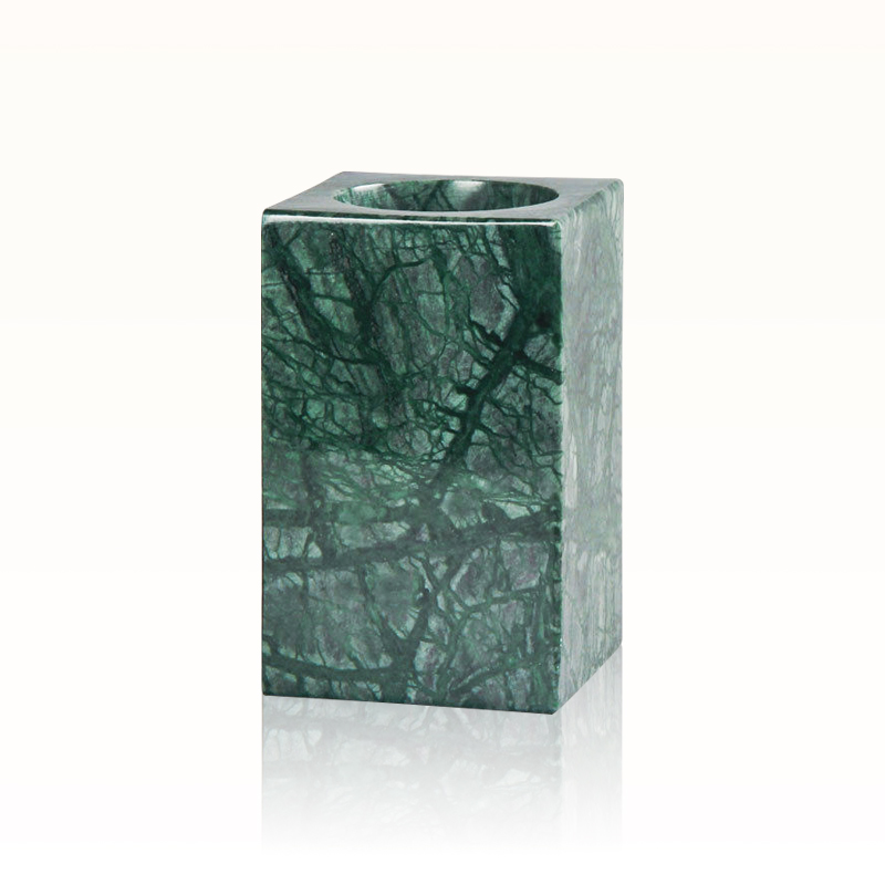 resin toothbrush holder, marble rinse cup, green tumbler bathroom, luxury sink accessory, Verdemar resin cup, Contistar Home