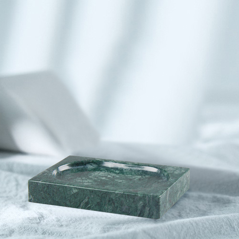 Verdemar Resin Soap Dish – Luxe Green Marble Soap Tray | Contistar Home